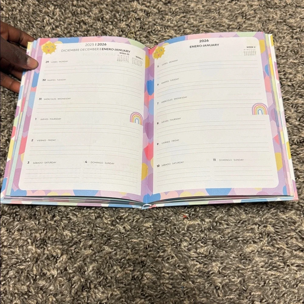 Colorful Heart Pattern Planner 2023-2026